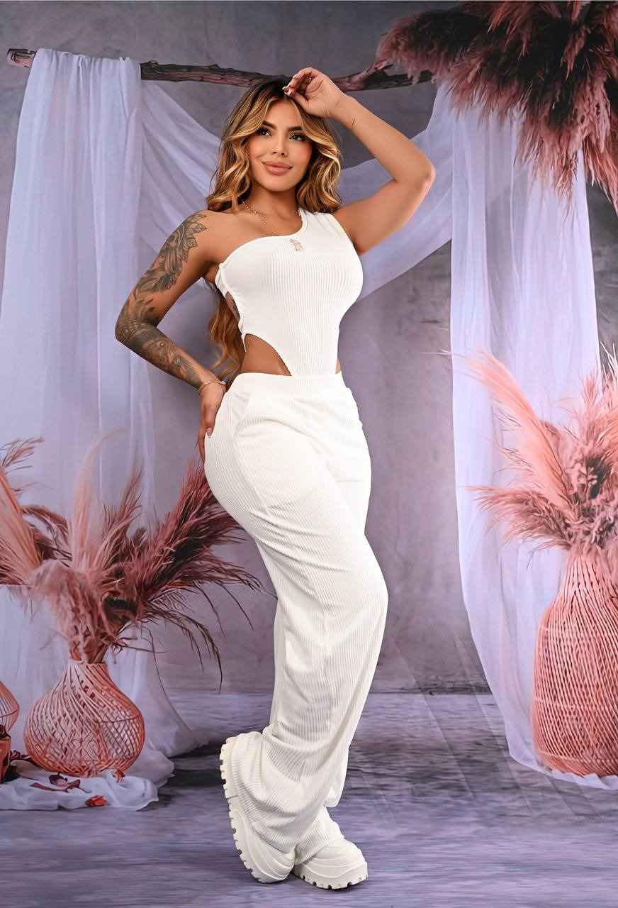 🔥 Jumpsuit Asimétrico Rib Licrado 🔥